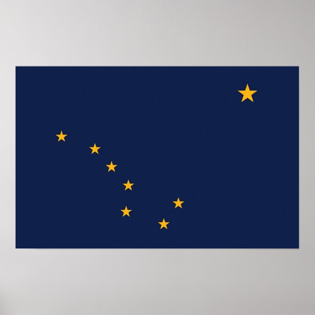 Canvas Print with Flag of Alaska, U.S.A. (Front)