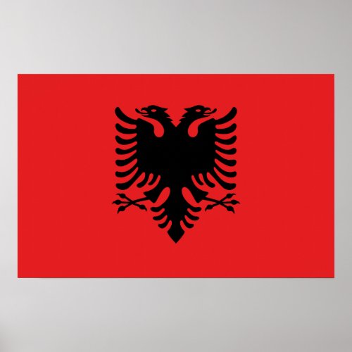 Canvas Print with Flag of Albania