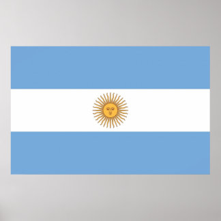 Canvas Print with Flag of Argentina