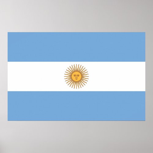 Canvas Print with Flag of Argentina