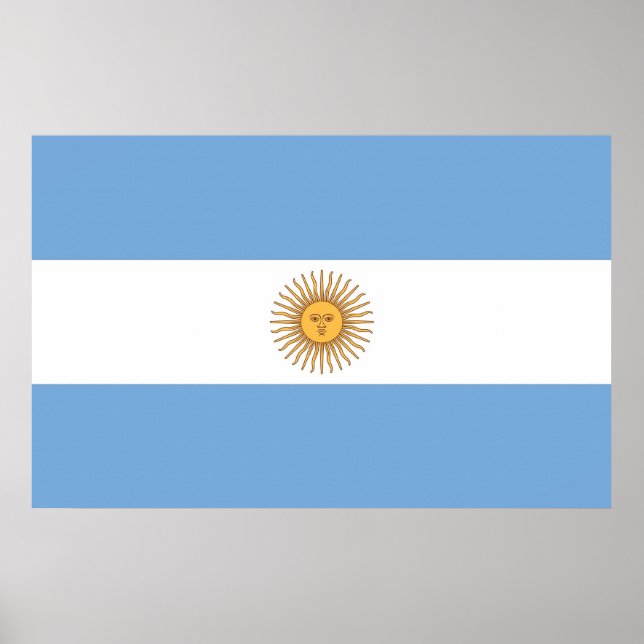 Canvas Print with Flag of Argentina (Front)