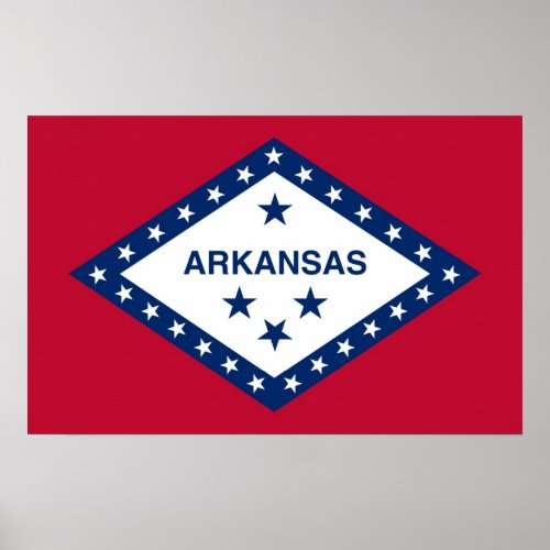 Canvas Print with Flag of Arkansas USA