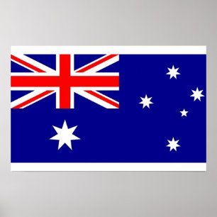 Canvas Print with Flag of Australia