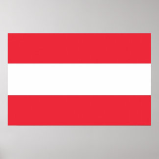 Canvas Print with Flag of Austria