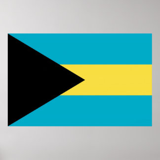 Canvas Print with Flag of Bahamas