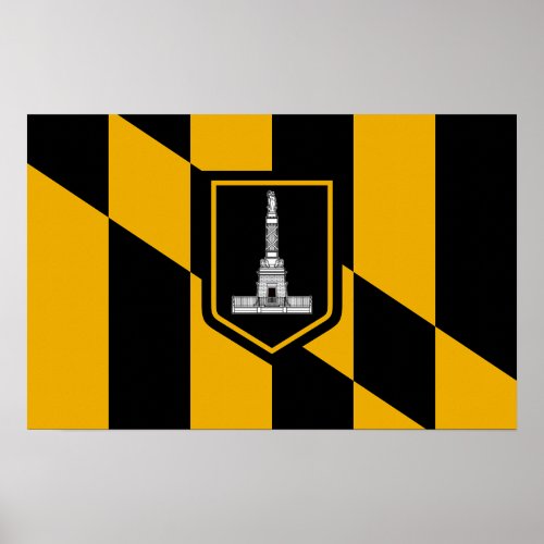 Canvas Print with Flag of Baltimore USA