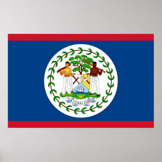 Canvas Print with Flag of Belize