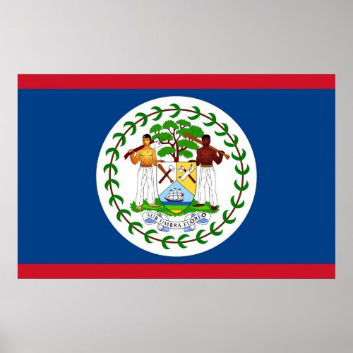 Canvas Print with Flag of Belize