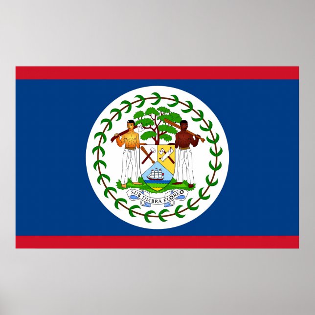 Canvas Print with Flag of Belize (Front)