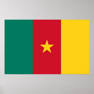 Canvas Print with Flag of Cameroon