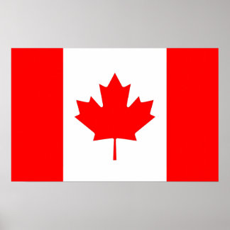 Canvas Print with Flag of Canada