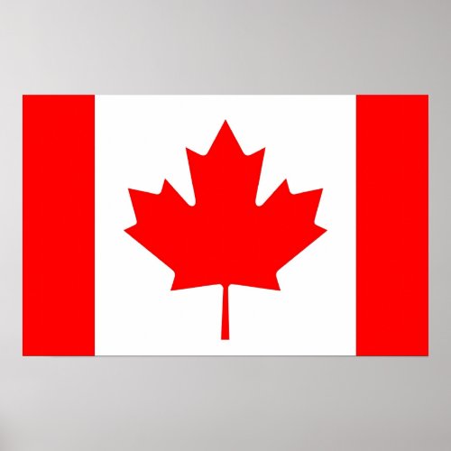 Canvas Print with Flag of Canada