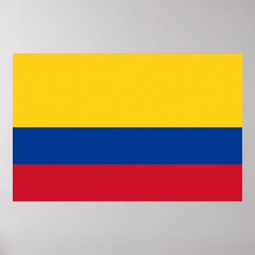 Canvas Print with Flag of Colombia