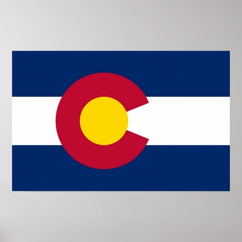 Canvas Print with Flag of Colorado USA