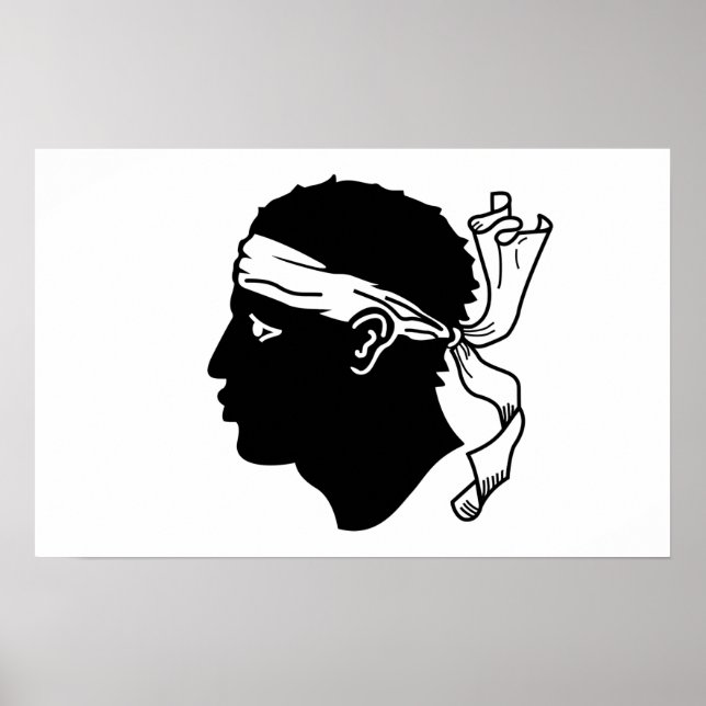 Canvas Print with Flag of Corsica, France (Front)