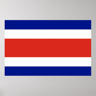 Canvas Print with Flag of Costa Rica