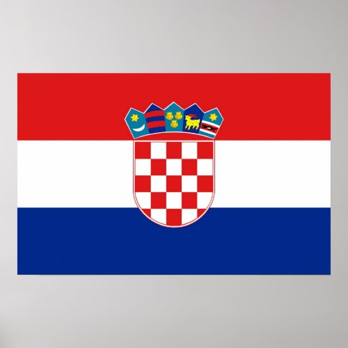 Canvas Print with Flag of Croatia