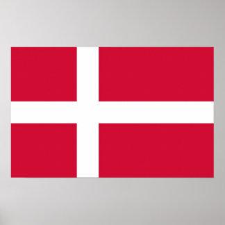 Canvas Print with Flag of Denmark