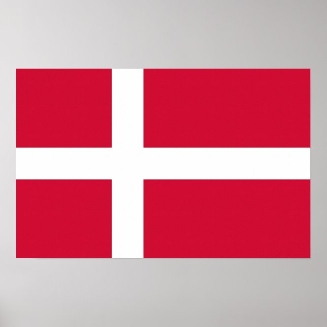 Canvas Print with Flag of Denmark (Front)