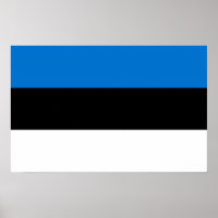 Canvas Print with Flag of Estonia