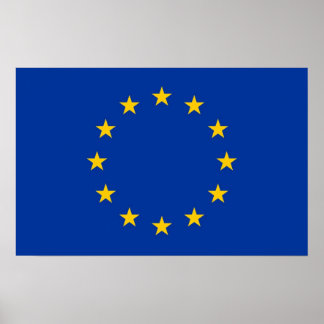 Canvas Print with Flag of European Union