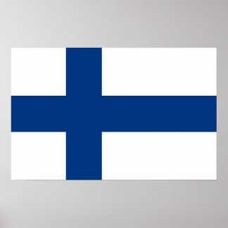 Canvas Print with Flag of Finland