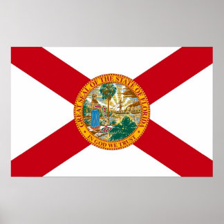 Canvas Print with Flag of Florida, U.S.A.