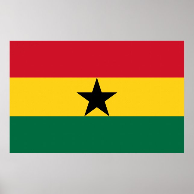 Canvas Print with Flag of Ghana (Front)