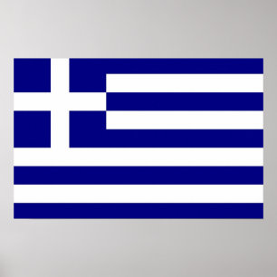 Canvas Print with Flag of Greece