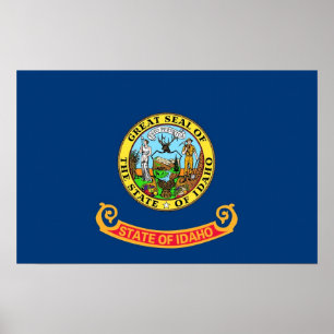 Canvas Print with Flag of Idaho, U.S.A.