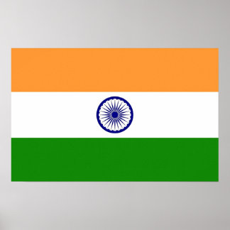 Canvas Print with Flag of India