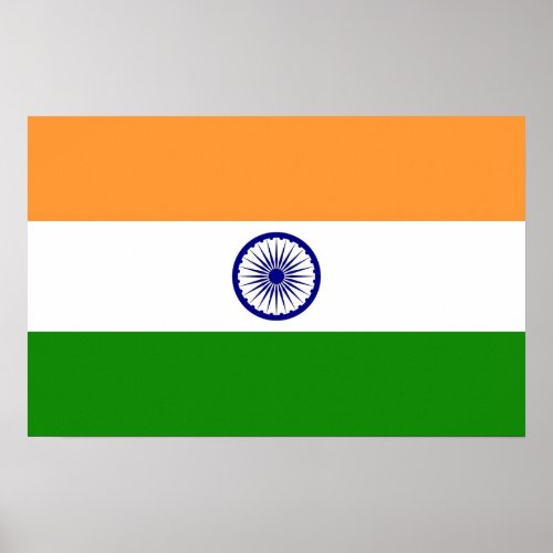 Canvas Print with Flag of India