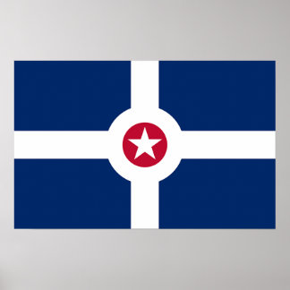 Canvas Print with Flag of Indianapolis, U.S.A.