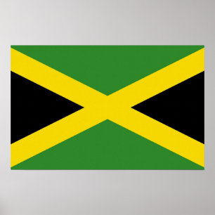 Canvas Print with Flag of Jamaica
