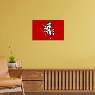 Canvas Print with Flag of Kent, England