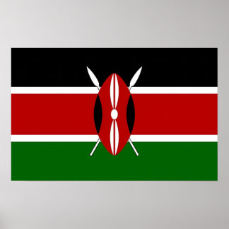 Canvas Print with Flag of Kenya