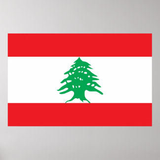 Canvas Print with Flag of Lebanon
