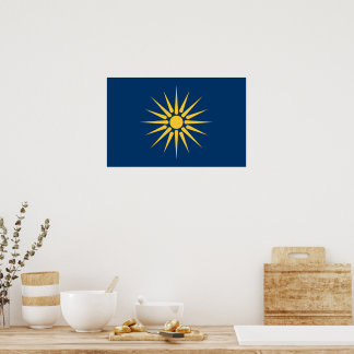 Canvas Print with Flag of Macedonia, Greece