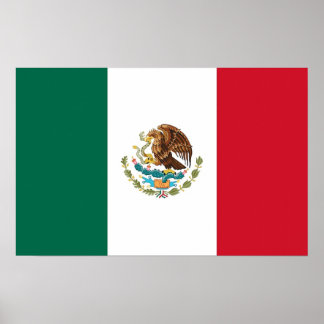 Canvas Print with Flag of Mexico