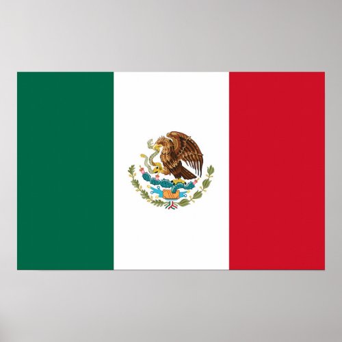 Canvas Print with Flag of Mexico