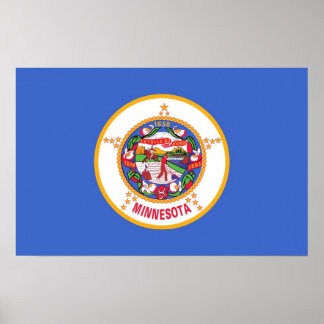 Canvas Print with Flag of Minnesota, U.S.A.