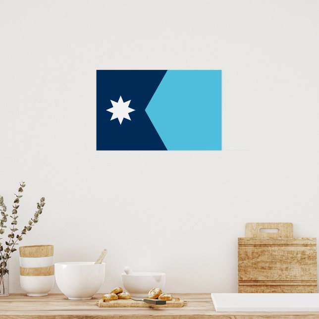 Canvas Print with Flag of Minnesota, USA (Kitchen)
