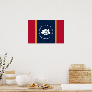 Canvas Print with Flag of Mississippi