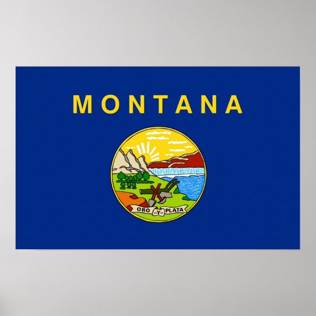 Canvas Print with Flag of Montana, U.S.A. (Front)