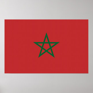 Canvas Print with Flag of Morocco