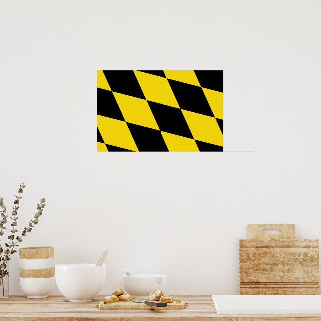 Canvas Print with Flag of Munich, Bavaria (Kitchen)
