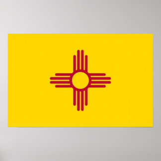 Canvas Print with Flag of New Mexico, U.S.A.