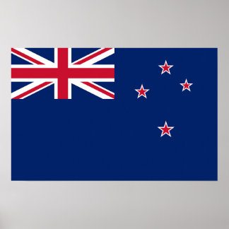 Canvas Print with Flag of New Zealand