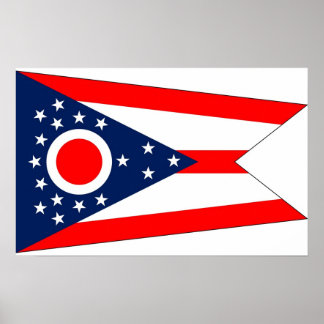 Canvas Print with Flag of Ohio, U.S.A.
