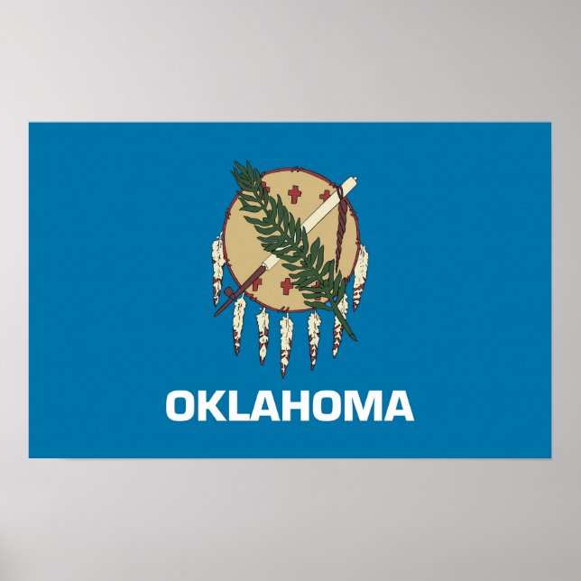 Canvas Print with Flag of Oklahoma, U.S.A. (Front)